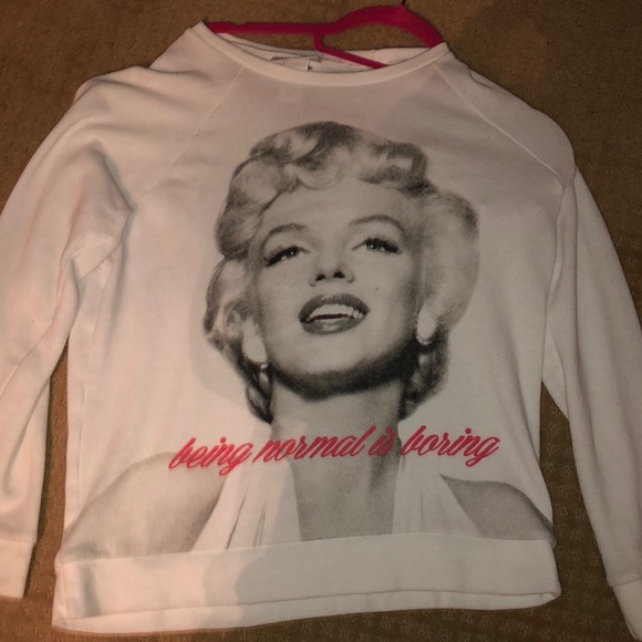 Marilyn Monroe Long Sleeve Sweatshirt - Picture 1 of 2